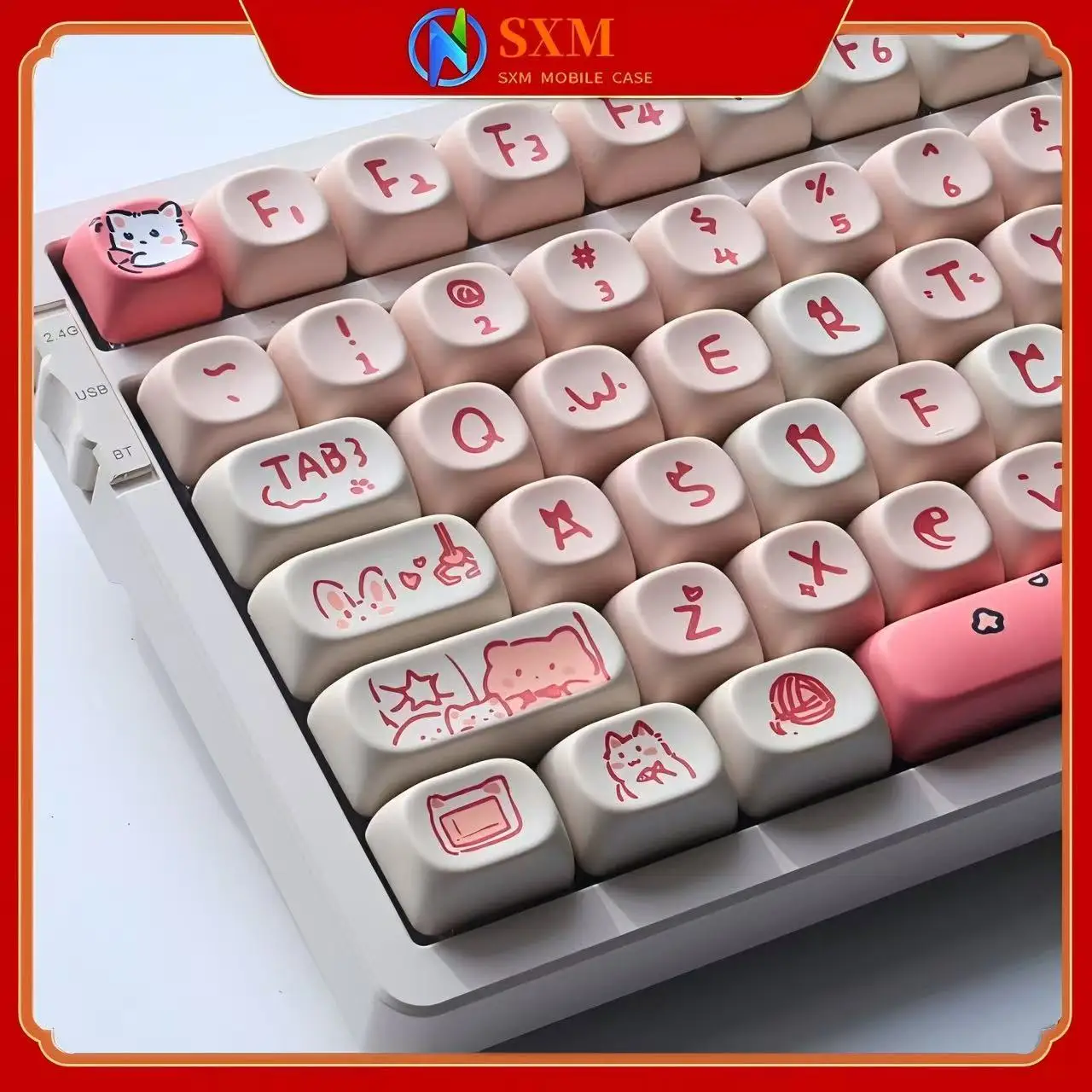

Mechanical keyboard keycaps 138 keys height MOA keyboard caps cute two-dimensional keycaps mechanical keycaps