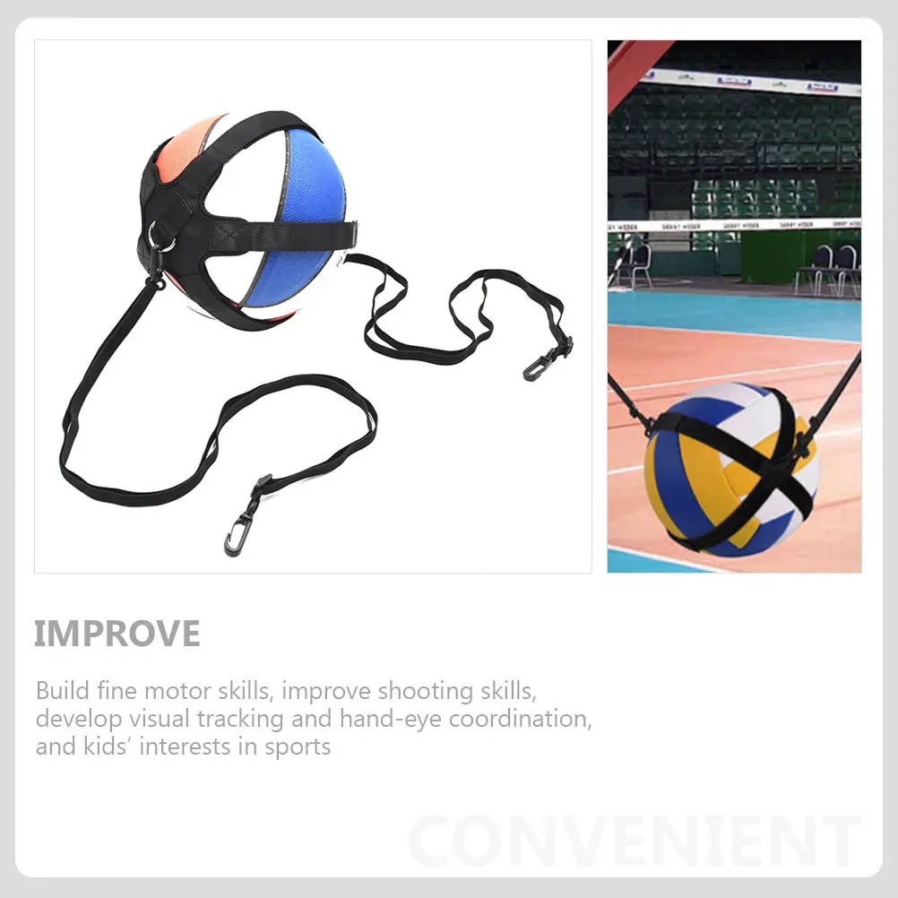 2 conjuntos de ajuda de treinamento de vôlei durável mini ferramenta de prática de fivela ajustável interna melhorar a coordenação mão-olho jogo familiar