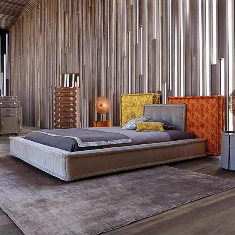 Internet celebrity creative designer bed and breakfast villa master bedroom double bed MAH JONG
