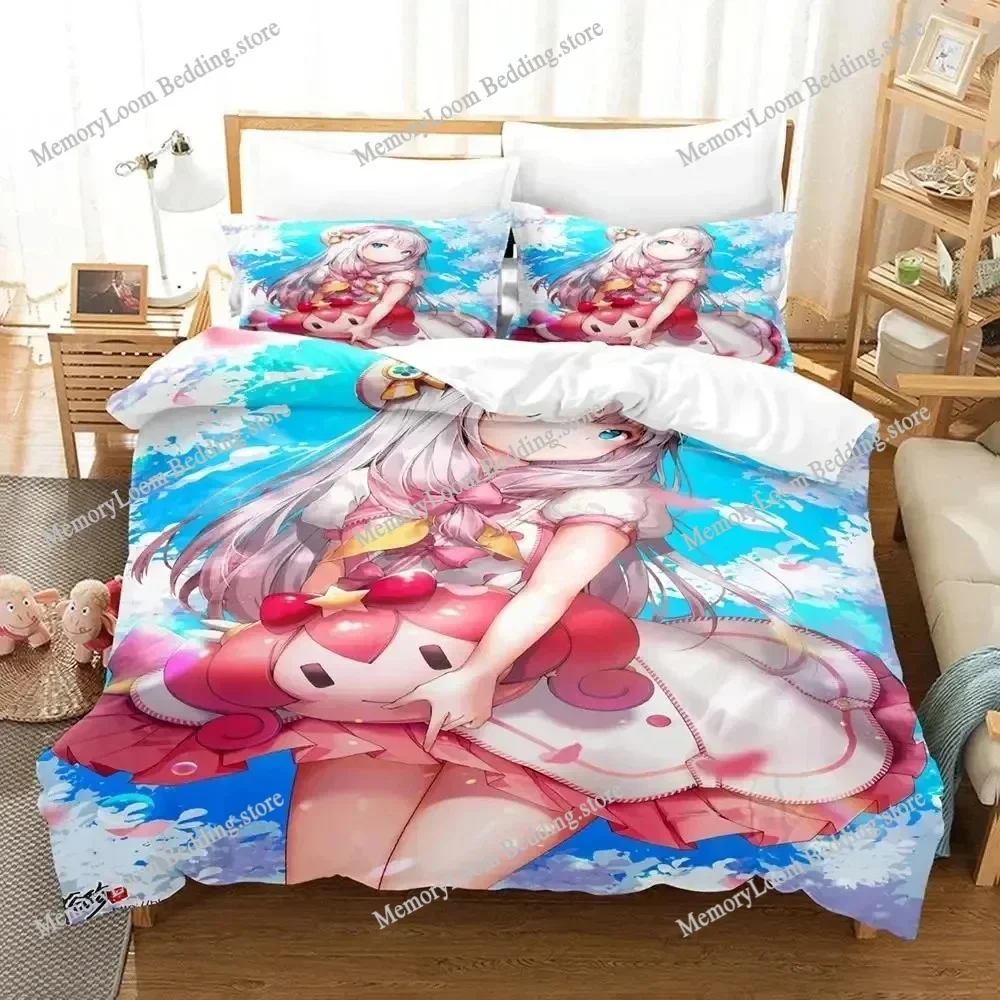 Anime Series Popular Sagiri Izumi Eromanga Sensei Bedding Set Full/Queen Size Duvet Cover Pillowcase Kids Bedroom Decor Soft Set
