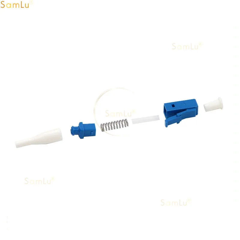 200pcs/Lot sale Lc/pc Simplex Single Mode Upc Blue Lc0.9 Jumper Loose Optical Fiber Connector