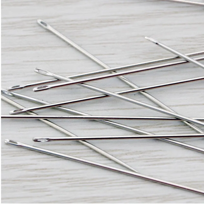 100Pcs Stainless Steel Small Eye Eye Sewing Needles Sewing Pins Set Home DIY Crafts Household Sewing Accessories 0.6-0.9mm