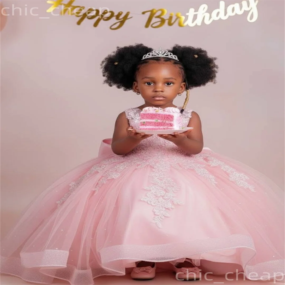 بالتواصل اللباس زهرة فتاة فساتين الدانتيل اللؤلؤ القوس تول خمر فتاة صغيرة عيد الميلاد الفلاحي عيد ميلاد التعميد توتو اللباس #2