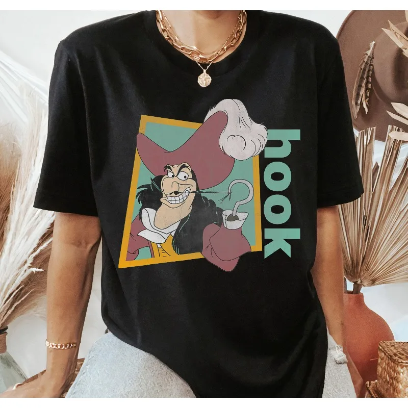 

Disney Peter Pan Retro Captain Hook Smirking Shirt Disney Family Matching Shirt Walt Disney World Shirt, Disneyland Trip Outfits