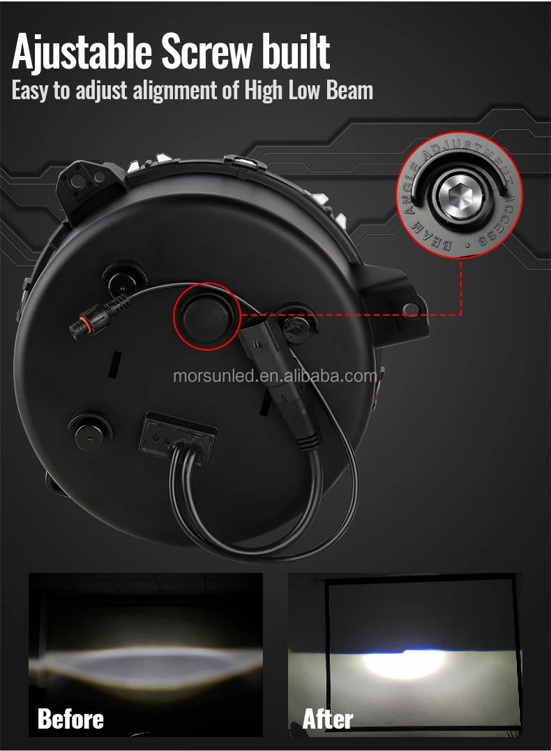 9 Inch LED Headlights Projector Headlight Kit Car Led Lights for 2018+ Jeep Gladiator Overland Accessories