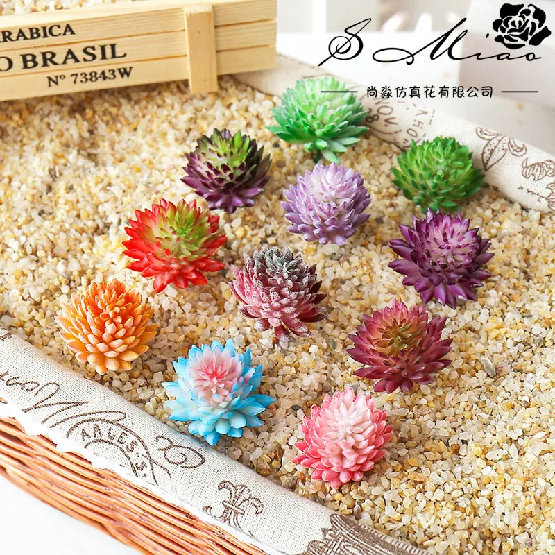 Wusmart Ji Wa Lian Artificial Succulents Plants DIY Flower Arrangement Accessories Desktop Mini Bonsai Flower Head