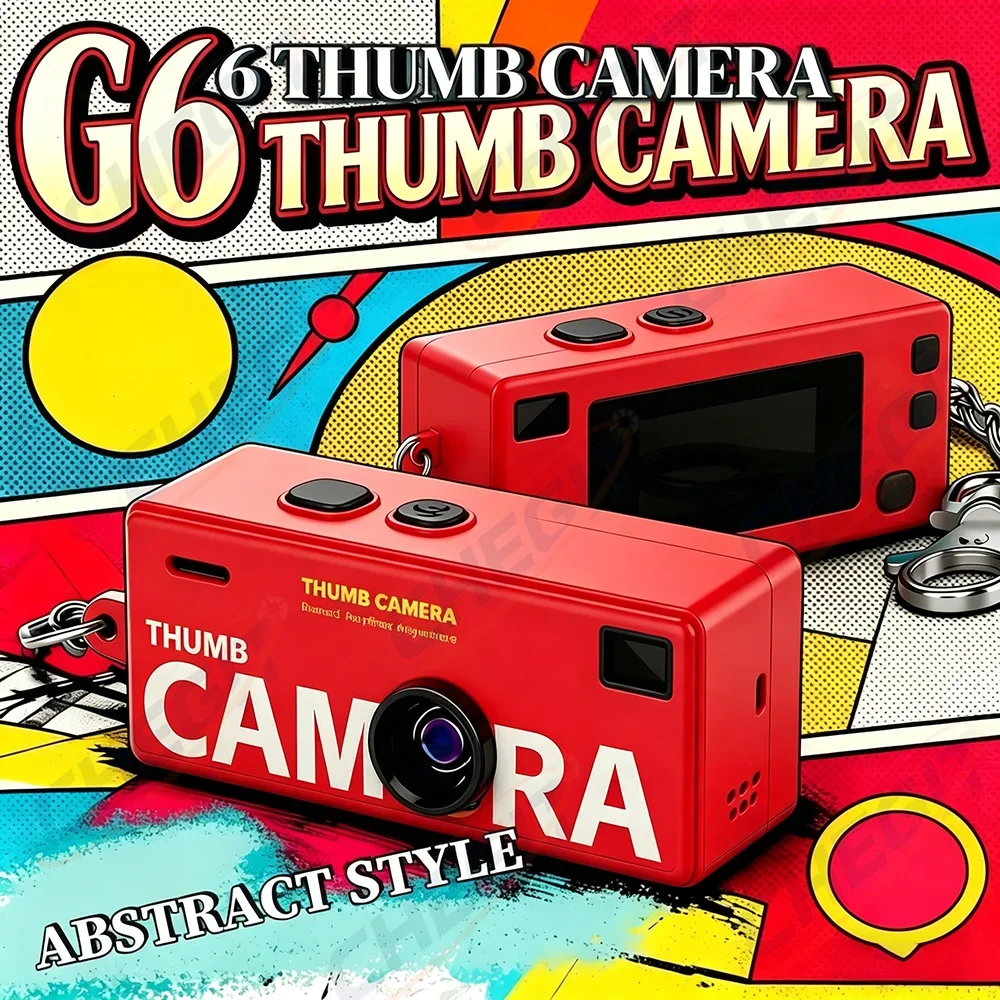 Hot-Selling Retro Mini Keychain Thumb Camera 1080P HD Recorder 130° Wide Angle LCD Screen Portable Camera Built-in Flash