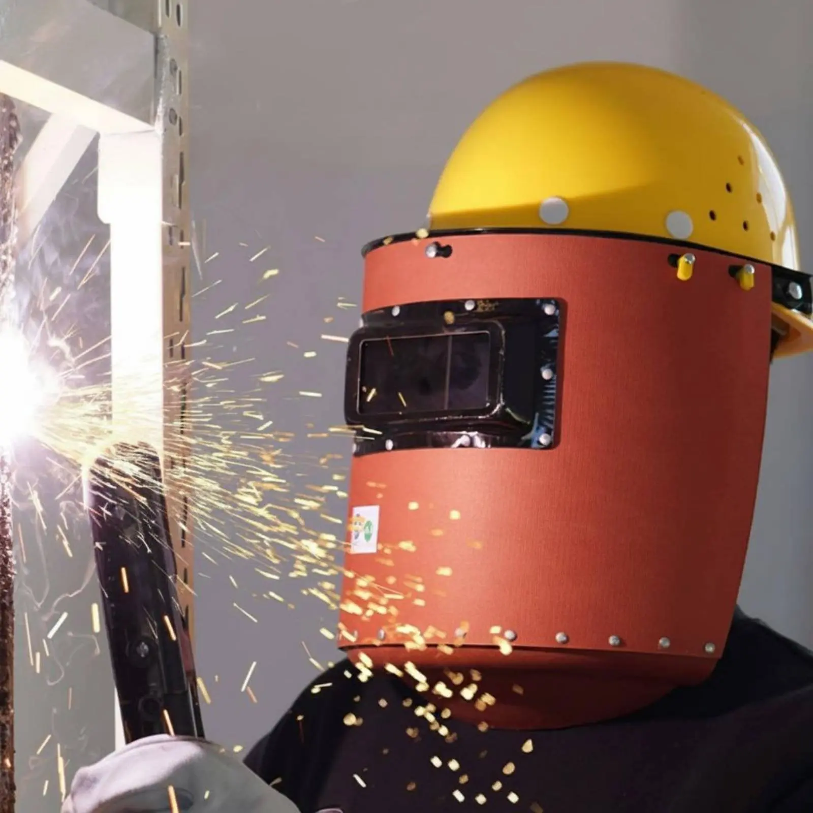Hard Hat Metal-Joining Headgear Heat Resistant Electric Metal-Joining Helmet Safety Gear Lightweight for Professionals