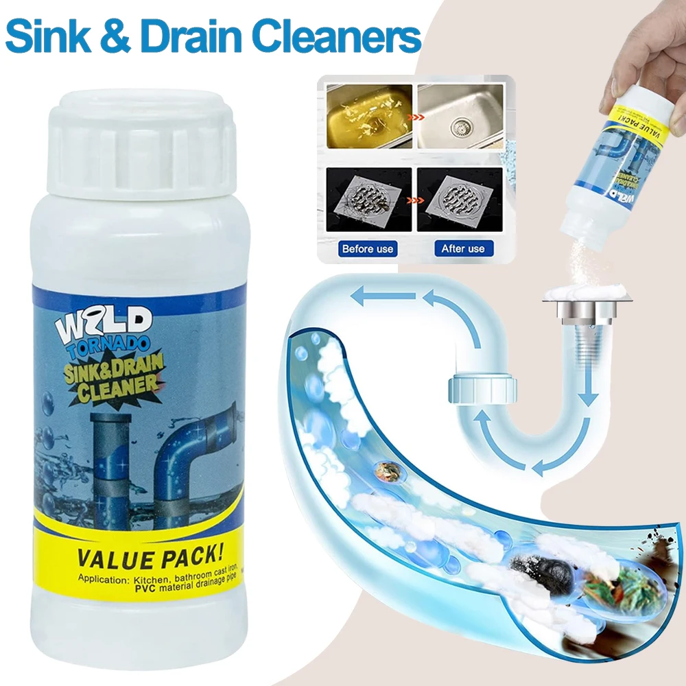 Powerful Sink and Drain Cleaner High Efficiency Clog Remover Kitchen Bathroom Toilet Pipeline Dredging Agent Fast Cleaning Tools