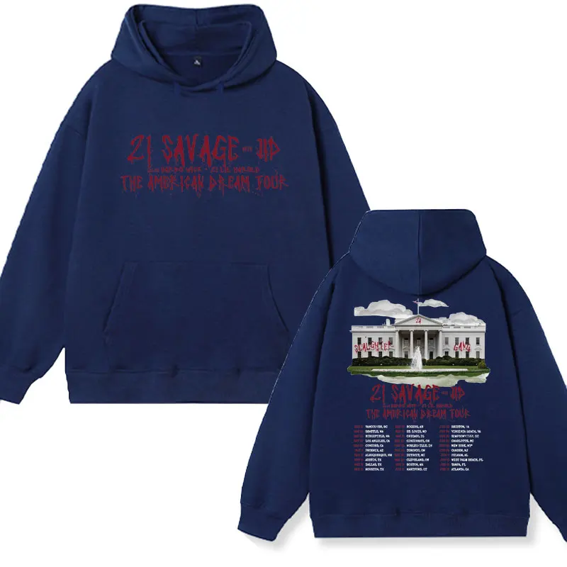 Rapper 21 Savage Graphic Print Hoodie Men Women Fashion Harajuku Hip Hop Punk Sweatshirt Oversized Streetwear Fleece Pullover
