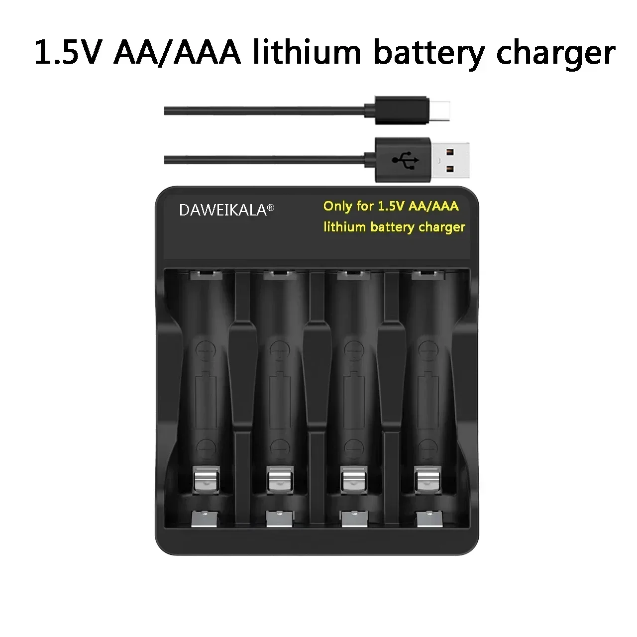 AA AAA Battery 1.5V Rechargeable Lithium-ion Battery for remote control mouse small fan Electric toy USB charger