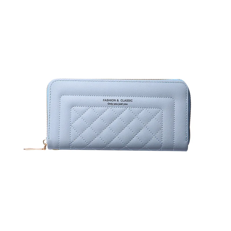 Women's Pu Leather Long Wallets Large Capacity Wallet Zipper Coin Purse Card Holder Ladies Clutch Cellphone Wallet with Wristlet