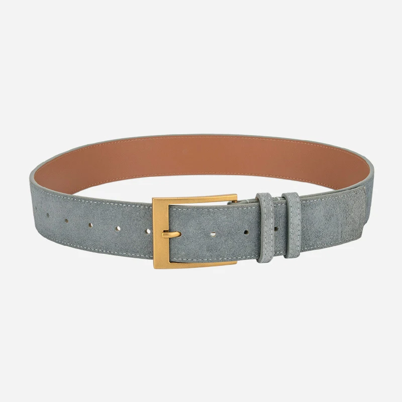 

Роскошный дизайнерский широкий женский ремень в готическом стиле, винтажный матовый пояс из воловьей кожи, джинсовые аксессуары, высокое качество, пояс с золотой пряжкой