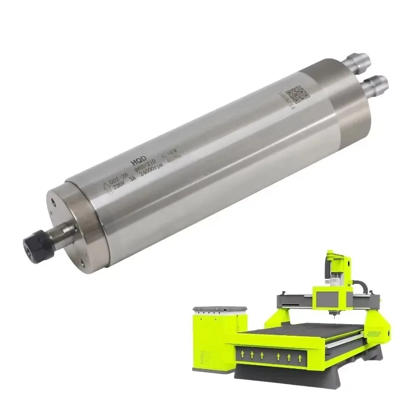 

HQD 0.8KW 800W 62MM ER11 WATER COOLING MTC Milling SPINDLE MOTOR For Jade Jewel Copper Aluminum Milling GDZ-26