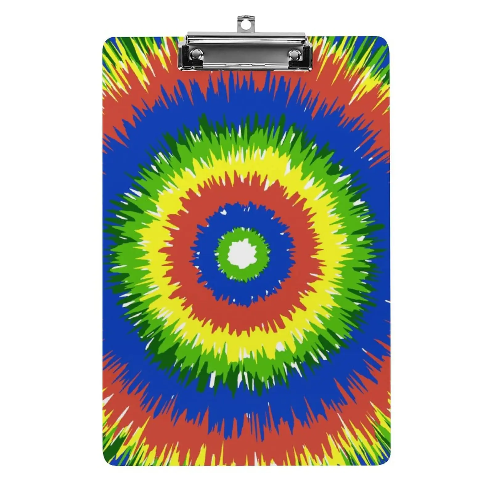 Plastic Clipboard A4 Letter Size Tie Dye Watercolor Clipboards for Student Teacher School Classroom Office Acrylic ClipBoards