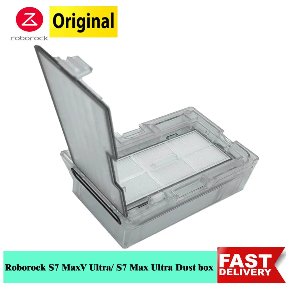 Original Roborock S7 MaxV Ultra Dust Box Parts of S7 MaxV Plus/S7 Max Ultra Auto-Empty Station Dustbin & Filter Accessories