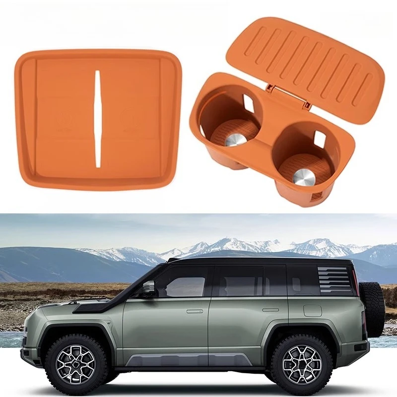 

For Yangwang U8 Central Control Wireless Charging Silicone Protective Mat Water Cup Sleeve Non-slip Storage Accessories