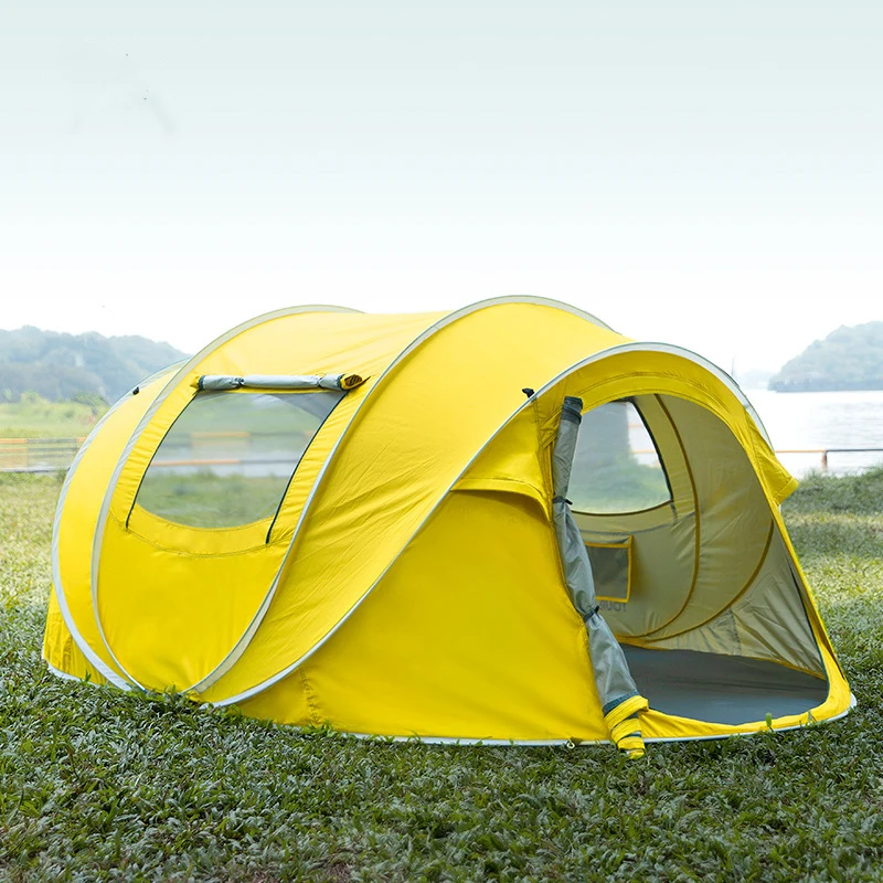 High Quality Camping 3-6 People Speed Open Tent Family Outdoor Waterproof Fabric Sunscreen Hiking Tent For Sale image 2