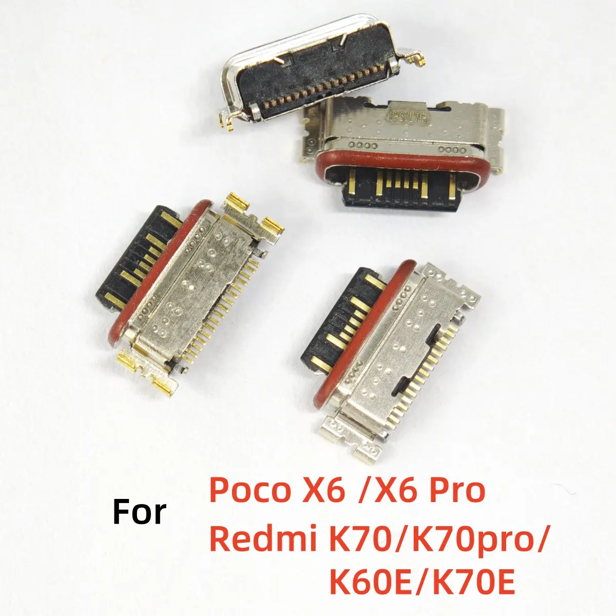 

2-10 шт. USB-контакт для зарядки типа C, док-станция, разъем для Xiaomi Redmi K70/K70 Pro/K60E/K70E/Poco X6/X6 Pro