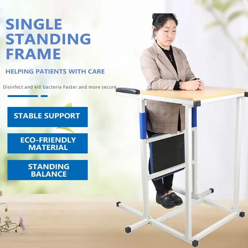 Reinforced standing frame Stroke hemiplegic adult paralysed patient leg walker home lower limb rehabilitation training equipment