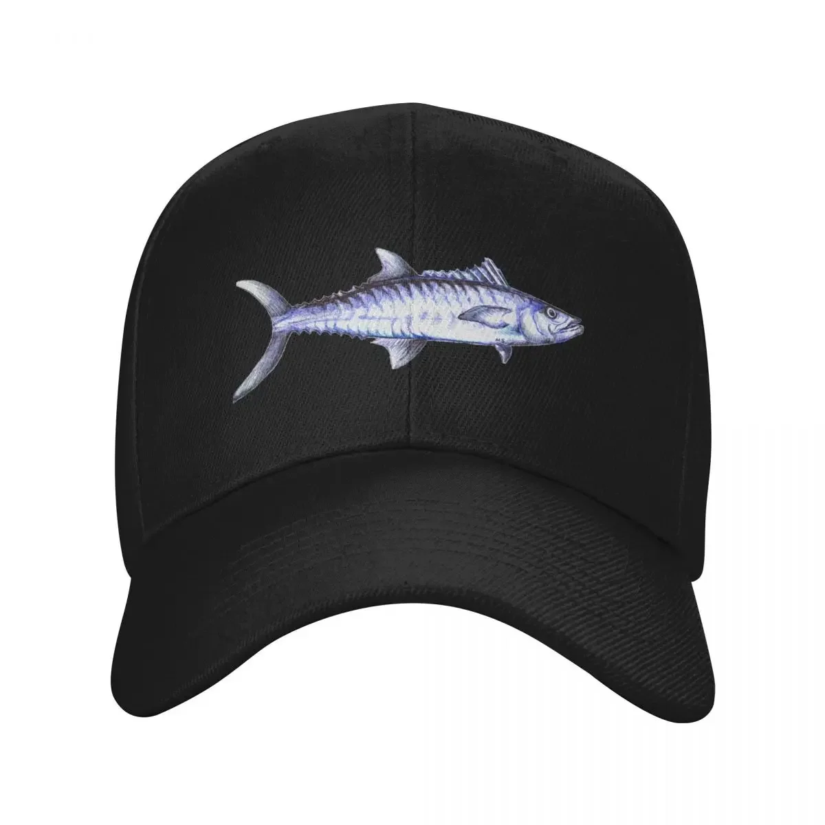 

Kingfish King Mackerel Pen and Ink Drawing Baseball Cap sun caps Hat men Men's Baseball Women's