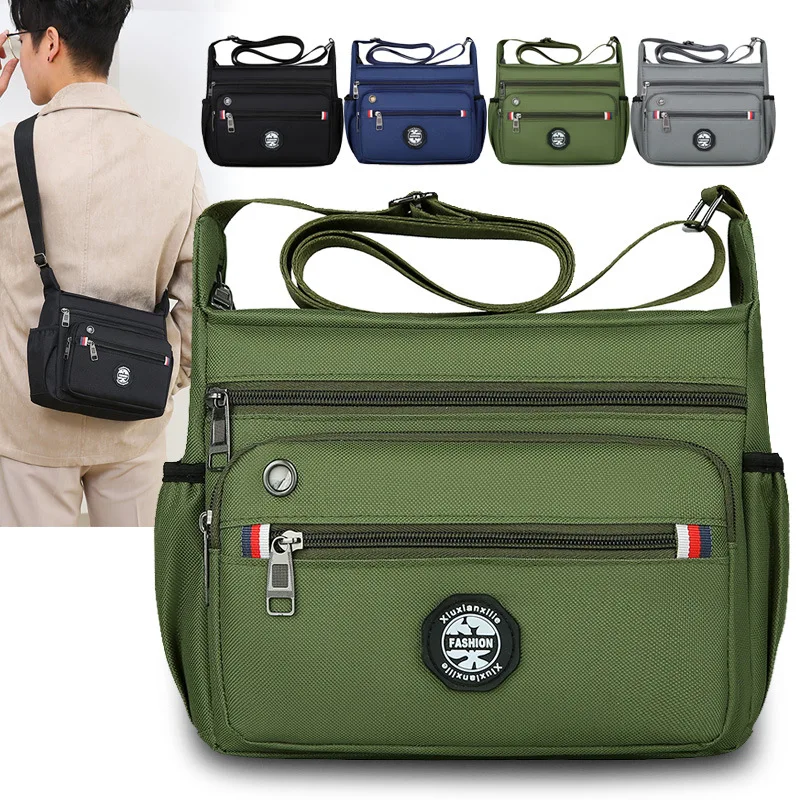 Business Fashion Men\'s Shoulder Bag Women\'s Crossbody Bag Large Capacity Multipurpose Travel Bags Tool Bag Oxford Cloth Material