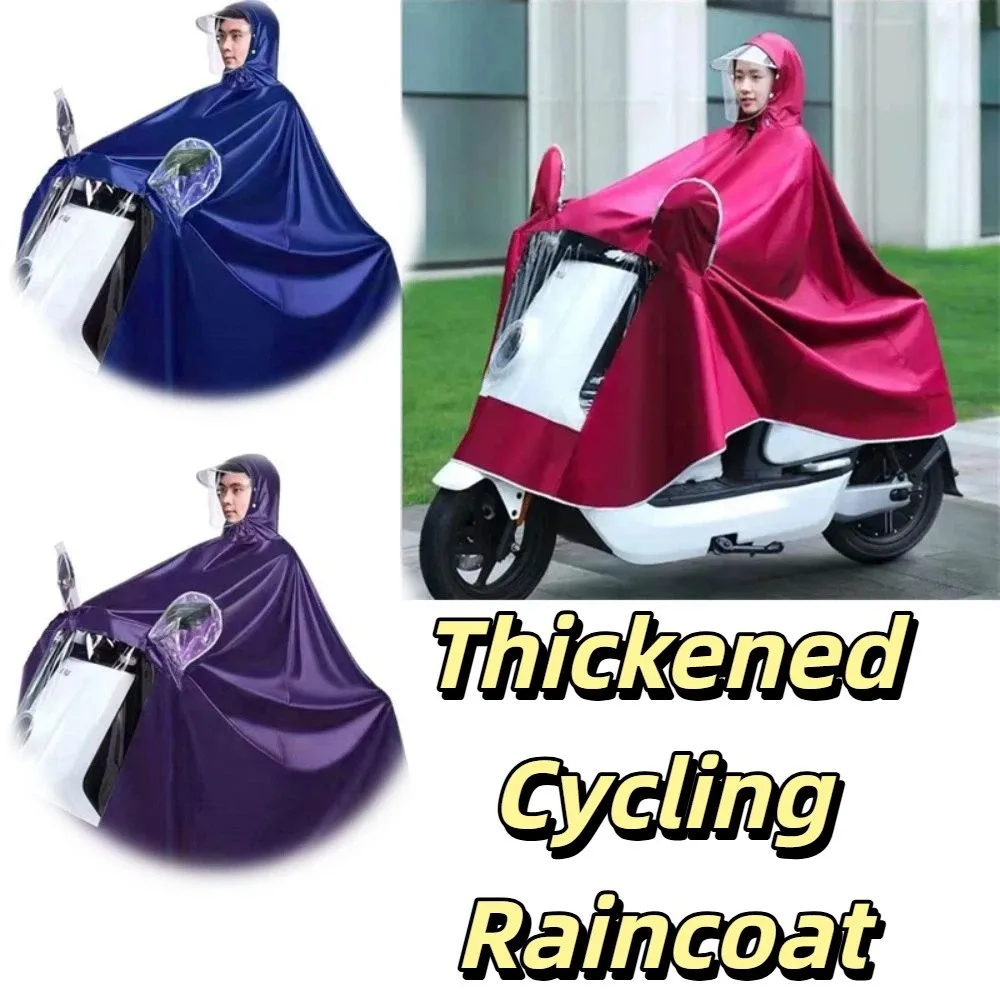 

Thickened Material Rain Poncho Extended Wide Brim Waterproof Construction Full Body Poncho Lengthened Coverage Oversized Design