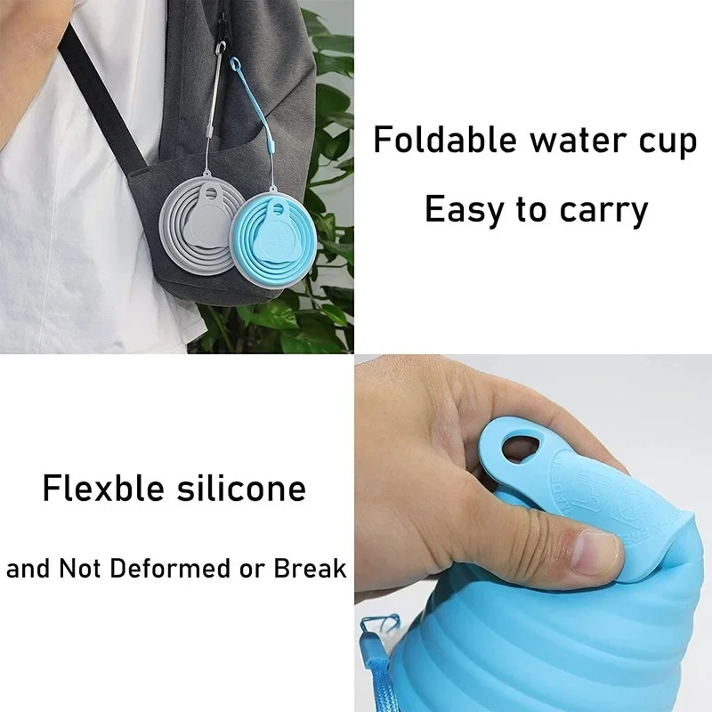 Silicone Foldable Cup Collapsible Telescopic Cute Water Bottle Outdoor Travel Children Cups Teacups Ware Jug Drink Water Copa