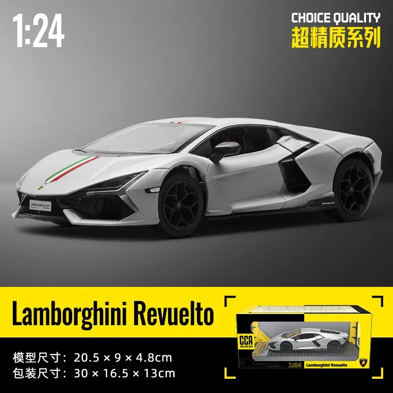 CCA1/24 Lamborghini REVUELTO legering model auto nieuwe stier sportwagen simulatie auto geluid en licht kinderspeelgoed