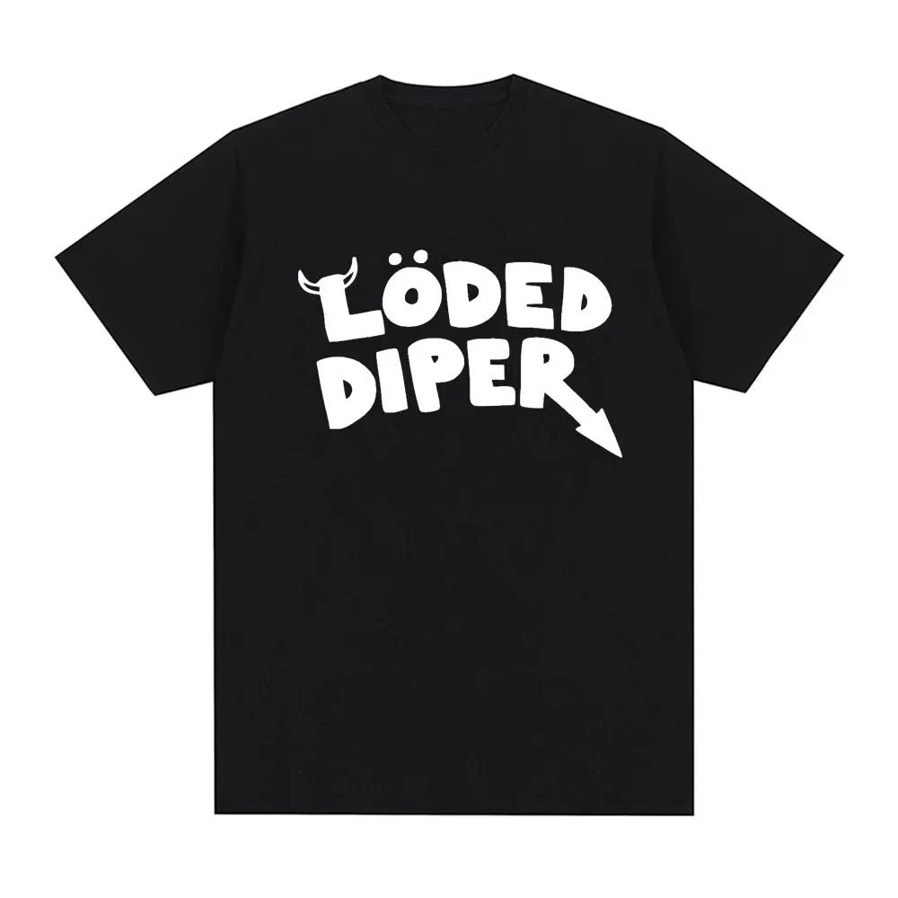 LODED DIPER DIARY OF A WIMP KID T Shirt Male Brand Tee Shirt Men Summer Cotton Short Sleeve Oversized T Shirts Harajuku Couples