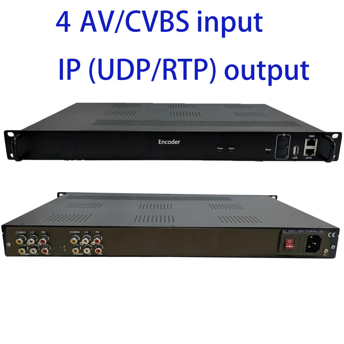 4 AV to IP encoder,  SD input and IP output, SD cvbs to IP encoder, RCA to IP encoder, reasonable price