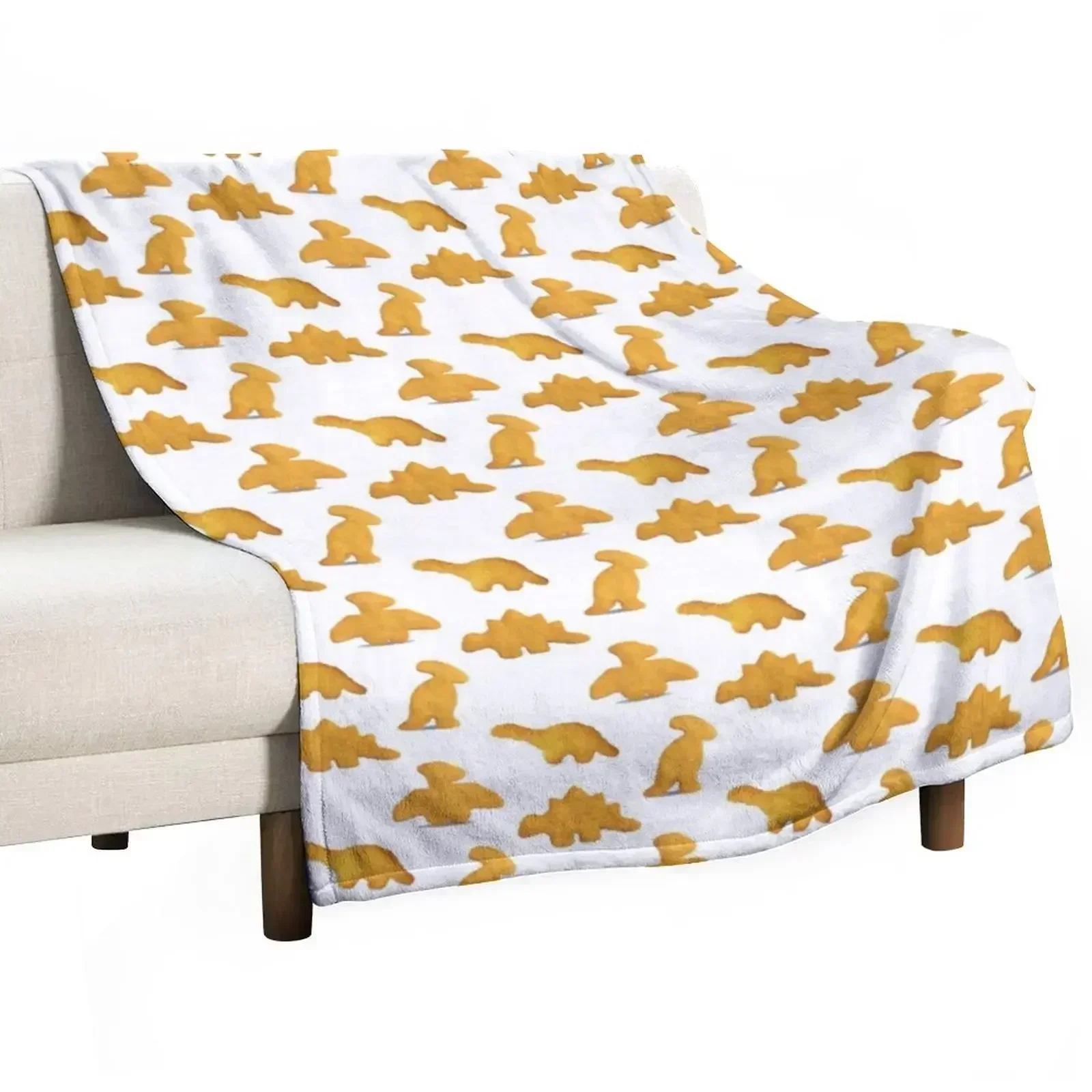 dino nuggets Throw Blanket For Decorative Sofa Designers Custom Blankets