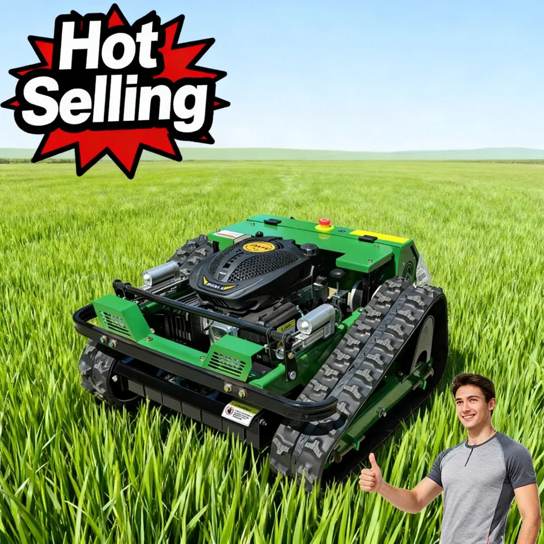 

Customized High Cost Performance Electric Start All-Terrain Crawler Mower 360° Rotating Remote Control for Home Garden