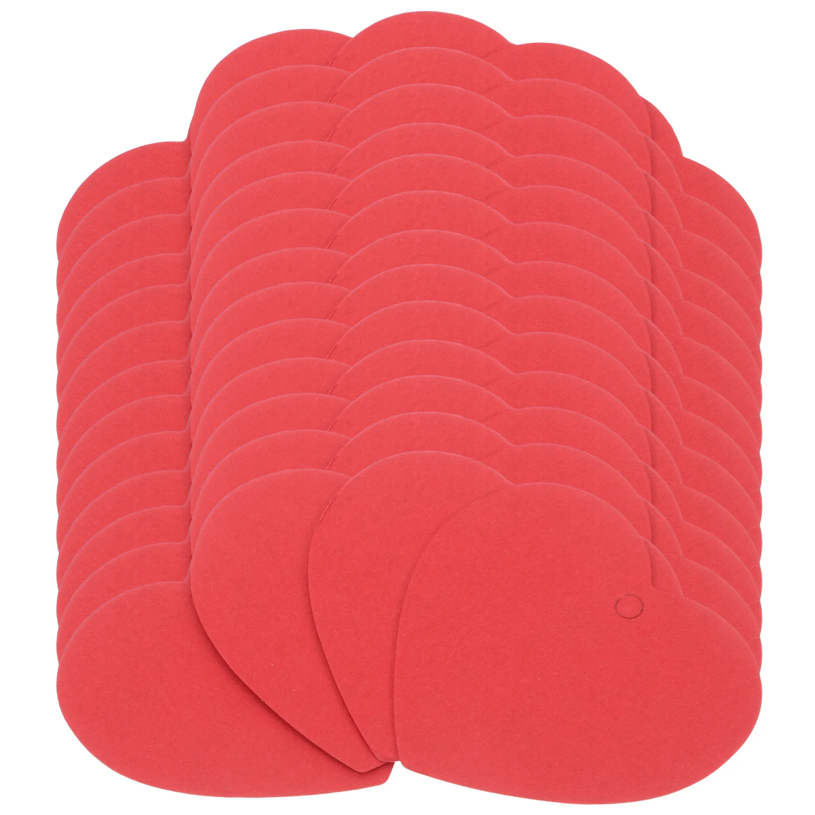 

100Pcs Red Heart Paper Tags Thick Heart-Shaped DIY Labels for Valentine's Day Wedding Party Decoration Craft Supplies