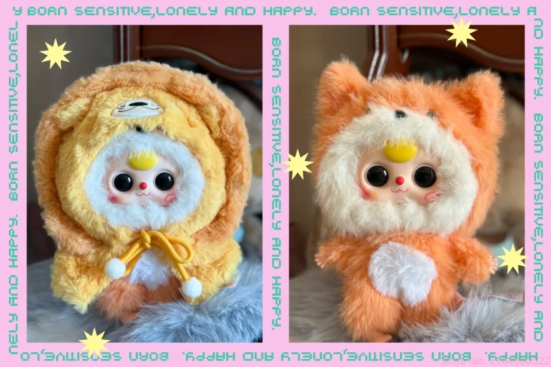 Nieuwe echte baby drie ik ben geen krijger serie mysterie doos schattig vinyl gezicht poppen blinde doos speelgoed verjaardagscadeau tas hanger