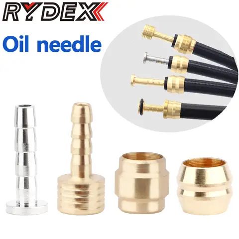 Shimano Sram Magura Bh90 Bh59 Mt200 자전거 유압 브레이크 커넥터 삽입 헤드 올리브 파이프 액세서리 용 RYDEX 오일 바늘