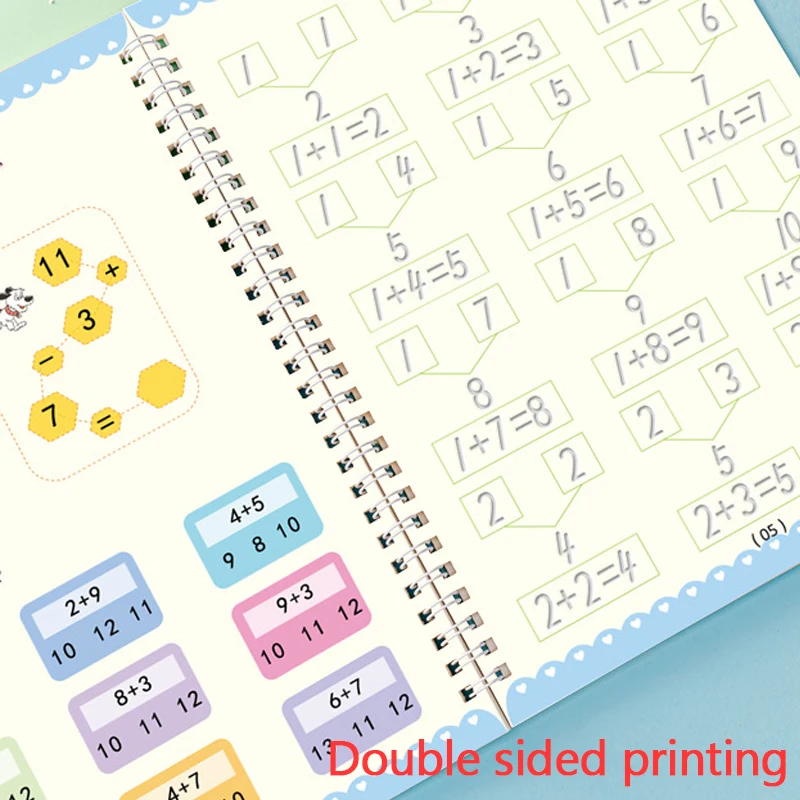 Free Wipe Reusable Magic Copybook Drawing Toys Numbers 0-10 Handwriting Copybooks Learning Math Writing Practice Book For Kids