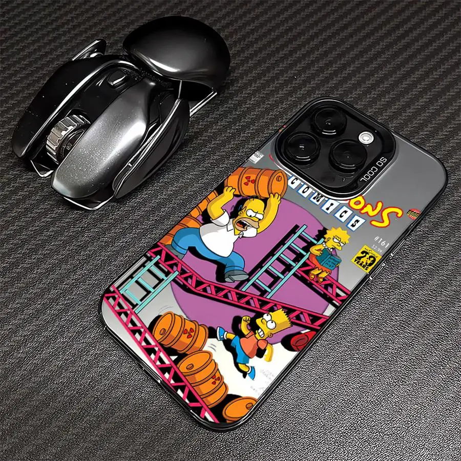 

Case for Apple iPhone 11 13 15 Pro Max 14 Plus 12 16 Silicone Shell Hard Phone Cover Shockproof Funda Funny Cartoon The SimpsonS