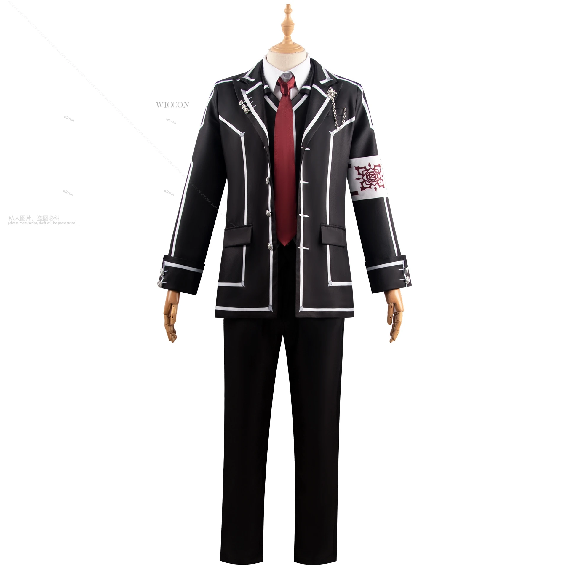 Kiryu Zero Anime Vampire Knight Cosplay Costume Clothes Uniform Cosplay Performance Dress Halloween Party Kiryu Zero Set