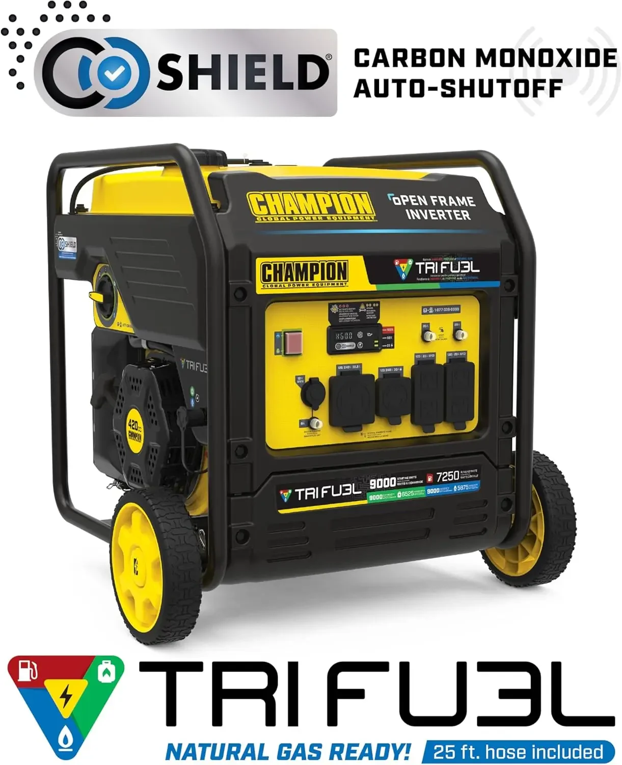 [XMSJ-مخزون محدود، اشتر الآن! ]9000 واط الكهربائية بدء ثلاثي الوقود المنزل النسخ الاحتياطي المحمولة مفتوحة الإطار العاكس مولد مع Te هادئة