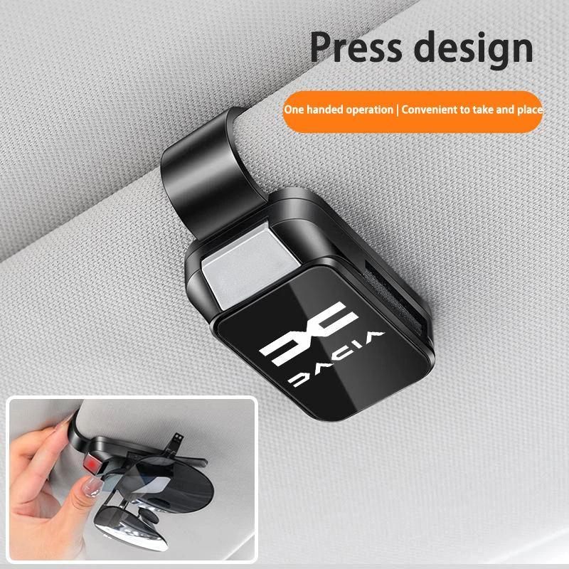Visera interior para coche, soporte para gafas, Clip para gafas de sol para Dacia Duster Logan Sandero Jogger Spring Stepway Dokker Lodgy