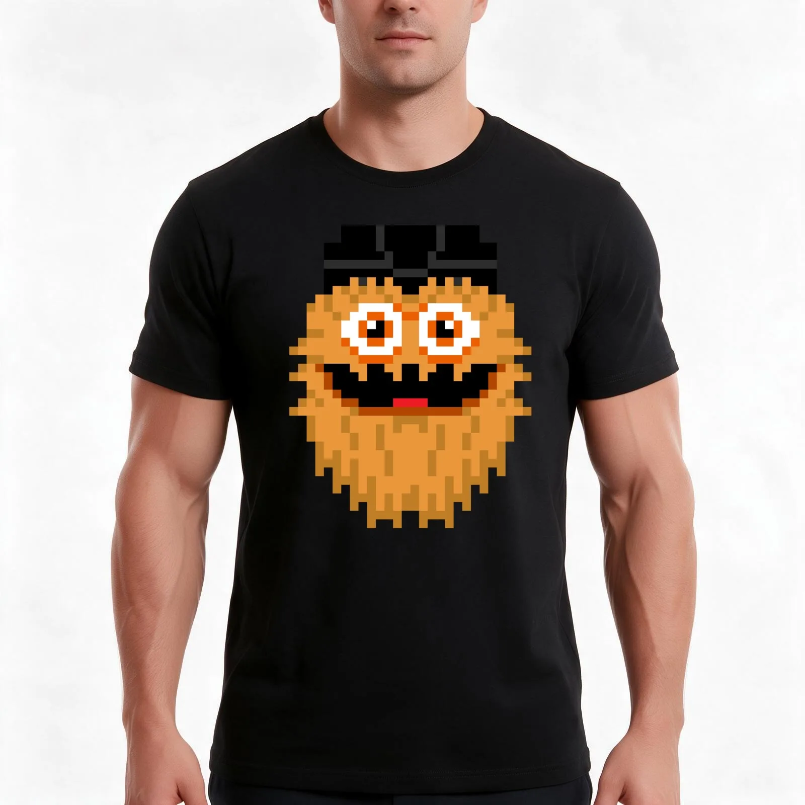 8-Bit Grit T-Shirt Summer Casual Cotton Tee Oversized Streetwear Tops Vintage Graphic Print Loose Fit Short Sleeve