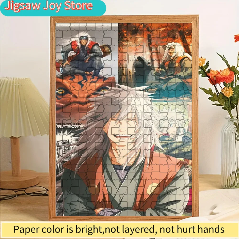 

Anime Naruto Jiraiya Legacy Collage Scene With Gamabunta And Autumn Background Paper Puzzle, Premium Thick Paper Material, High