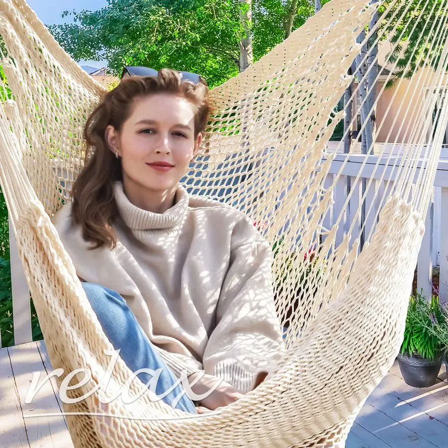 

Подвесное кресло-гамак с креплением, подвесное кресло-качели в карибском стиле без распорной планки, гамак-кресло XL для улицы и дома