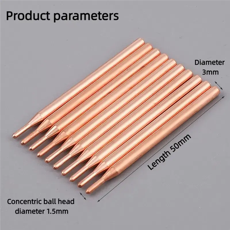 BAAG-Spot رأس قطب لحام 3 مم أكسيد ألومنيوم نحاسي أرجواني لبطارية الطاقة 18650 #6