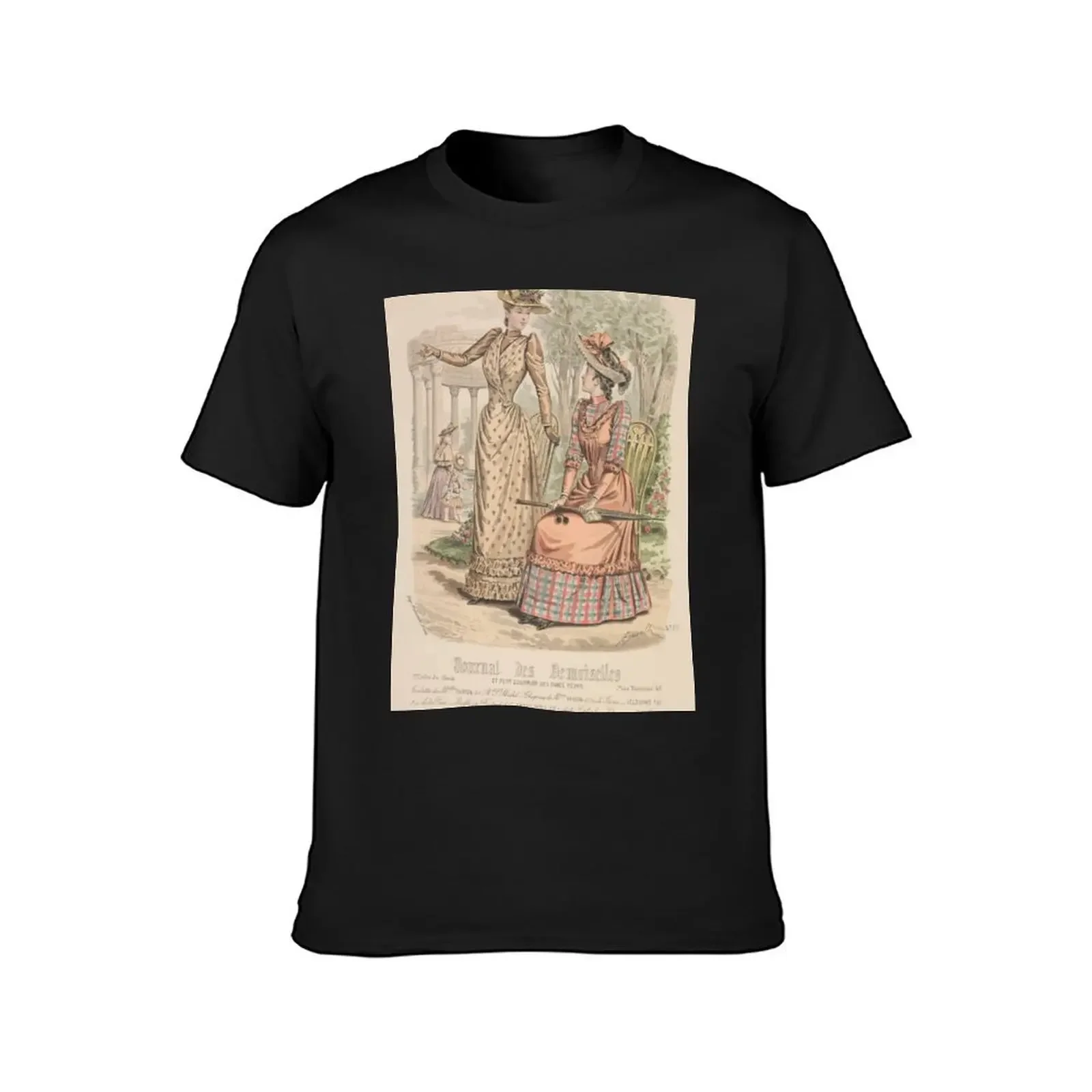 Coutryside French Fashion Plate from a 1890 Victorian Paris Fashion Journal T-Shirt boys animal print men t shirts