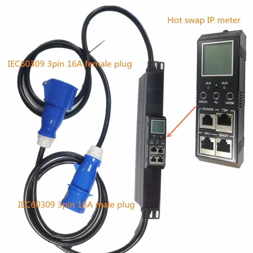 

Customized OEM Industry PDU 32A 250V Hot Swap Smart PDU Meter IPDU Meter for Rack Mount Power Intelligent PDU