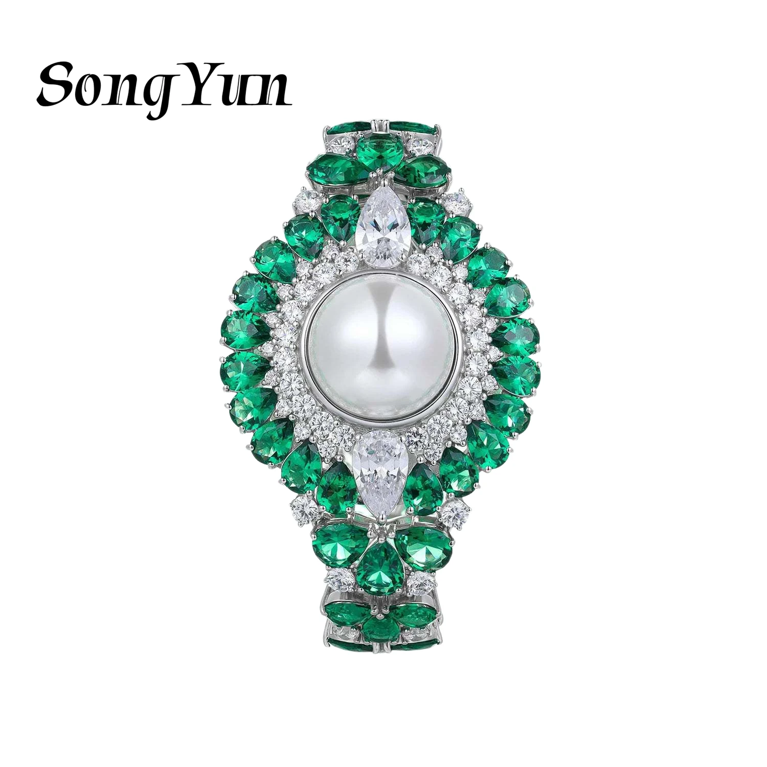 SONGYUN Designer Jewelry 925 Sterling Silver Bracelet Zircon 7A Grade Charm Promise Ladies Real Gold Plated Fine Jewelry Bangle