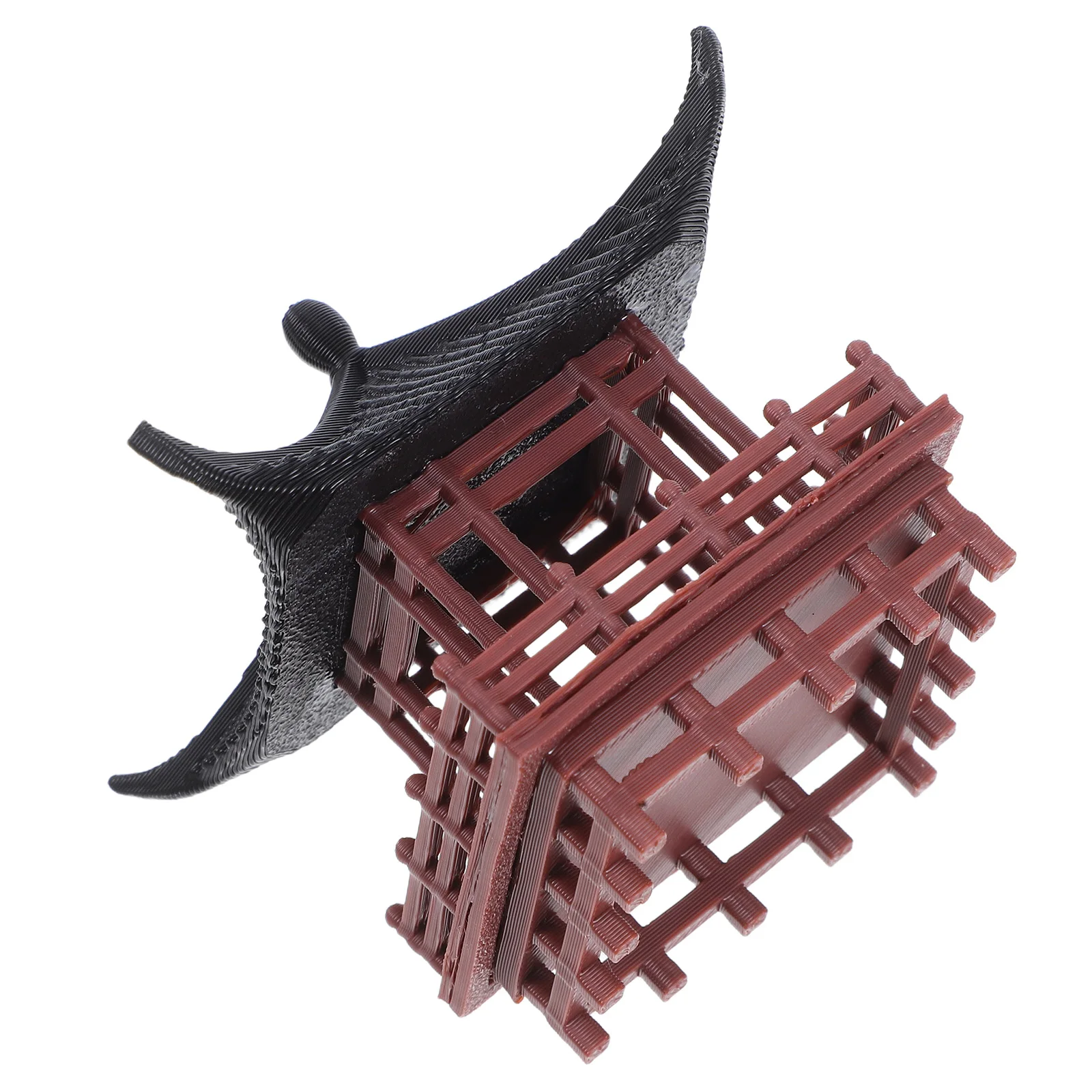 

Pavilion Decorations Retro Ornament Model Garden Statue Home Adornment Bonsai Flowerpot Mini Landscape Plastic Tabletop