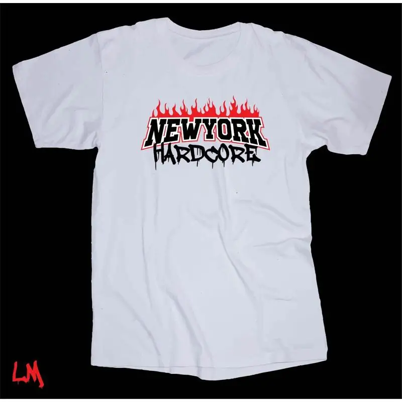 New York Hardcore Flames white shirt Agnostic Front Madball Judge Sick of it All